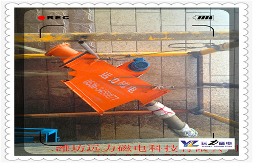 管道除鐵器，廣西生產(chǎn)管道除鐵器_遠(yuǎn)力廣西生產(chǎn)管道除鐵器12000高斯 可定制工作原理_安裝示意圖 