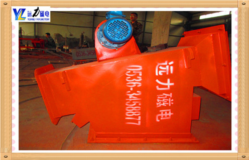 管道自卸式除鐵器，陜西管道式自卸式除鐵器_遠(yuǎn)力陜西管道式自卸式除鐵器12000高斯 可定制工作原理_安裝示意圖